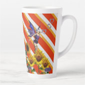 Zonnebloem Stripe latte Mok (Rechts)