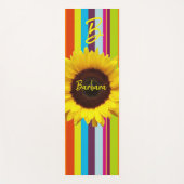 Zonnebloem Stripe Yoga Mat (Voorkant)