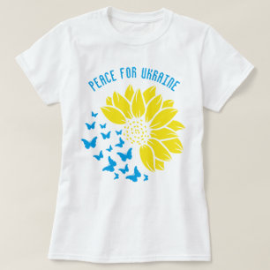 Zonnebloem symbool van Vrede. Vrede voor Oekraïne. T-shirt