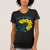 Zonnebloem symbool van vrede. Vrede voor Oekraïne. T-shirt (Voorkant)
