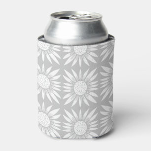 Zonnebloem Tegel Pattern Grey White Blikjeskoeler