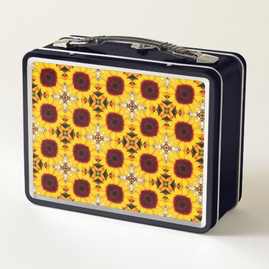 Zonnebloem Tegel Pattern Lunchbox (Achterkant)