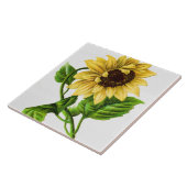  zonnebloem tegeltje (Zijkant)