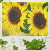 Zonnebloem Theedoek (Gevouwen)