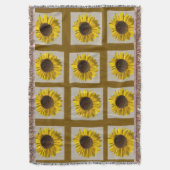 Zonnebloem Throw Blanket Deken (Voorkant Verticaal)