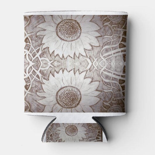 zonnebloem thuis blikjeskoeler (Voorkant)