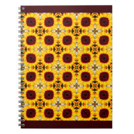 Zonnebloem Tile-patroonlaptop Notitieboek