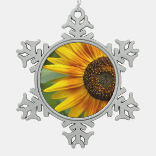 Zonnebloem Tin Sneeuwvlok Ornament