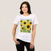 Zonnebloem Tri-Blend Shirt (Voorkant volledig)