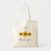 zonnebloem-trio - bruiloft Dank u Tote Bag (Voorkant)
