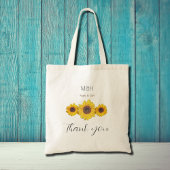 zonnebloem-trio - bruiloft Dank u Tote Bag