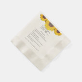 Zonnebloem trio - Leuke feiten servetten (Hoek)