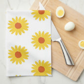 Zonnebloem Tropical Floral Botanical Spring Summer Theedoek (Quarter Fold)