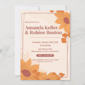 Zonnebloem Trouw Uitnodiging (Voorkant)