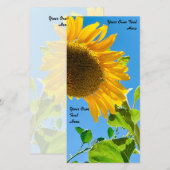 Zonnebloem trouwkaart  (Voorkant / Achterkant)