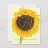 Zonnebloem Trouwkaart "Save the Date" Save The Date (Achterkant)