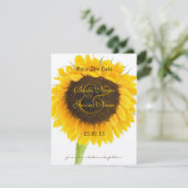 Zonnebloem Trouwkaart "Save the Date" Save The Date (Staand voorkant)
