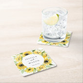 Zonnebloem tuin bruiloft Onderzetters (Insitu)