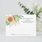 Zonnebloem Tuin Datum Nacht Ideeën Kaart (Staand voorkant)