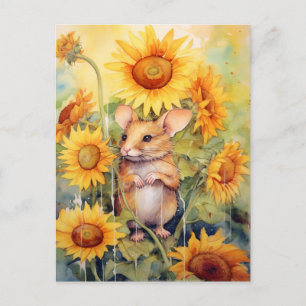 Zonnebloem Tuin Muis 5 van 17 Briefkaart