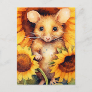 Zonnebloem Tuin Muis 9 van 17 Briefkaart