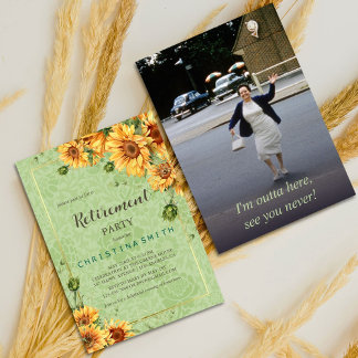 Zonnebloem  Tuin Waterverf Pensioen Kaart