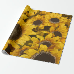 Zonnebloem Tuinland  Floral Cadeaupapier
