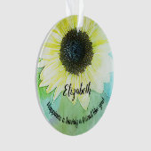 Zonnebloem Tuinvriendschap Monogram Inspiratie Ornament (voorkant)