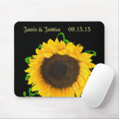 Zonnebloem U kiest Achtergrondkleur MousePad Muismat (Met muis)