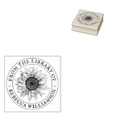 Zonnebloem uit de bibliotheek van aangepaste naam  	rubberstempel (Gestempeld)