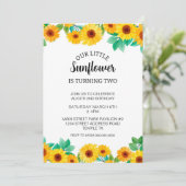 Zonnebloem - uitnodiging (Staand voorkant)