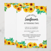 Zonnebloem - uitnodiging (Voorkant / Achterkant)