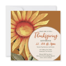 Zonnebloem, uitnodiging tot Thanksgiving
