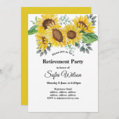 zonnebloem , uitnodiging van de partij voor bloeme (Voorkant / Achterkant)