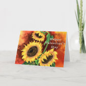 Zonnebloem Valentijnsdag Kaart (Voorkant)