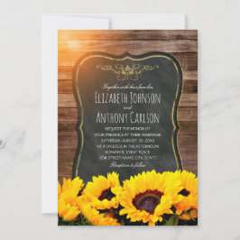 Zonnebloem Vall Wedding Rustic Chalkboard Kaart