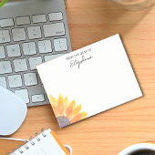 Zonnebloem van het bureau van Gepersonaliseerd Post-it® Notes