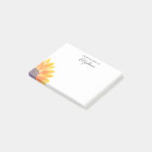 Zonnebloem van het bureau van Gepersonaliseerd Post-it® Notes (Schuin)