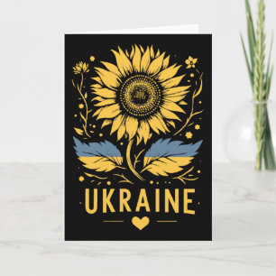 Zonnebloem Van Oekraïne Ik Sta Met Oekraïne Vrede Kaart