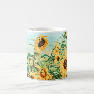 Zonnebloem Veldgele Blauwgroen Florence Design Koffiemok