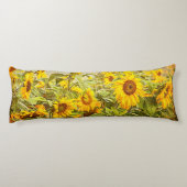 Zonnebloem Veldgele Florenz Antiek Lichaamskussen (Achterkant)