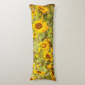 Zonnebloem Veldgele Florenz Antiek Lichaamskussen (Voorkant Verticaal)