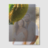 Zonnebloem Vellum Overlay Vellum Uitnodigingen (Offset (Koppel))