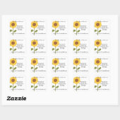 zonnebloem verandering van adres stickers kaarten (Vel)