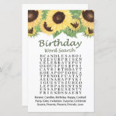 Zonnebloem Verjaardagenzoekspel (Voorkant / Achterkant)