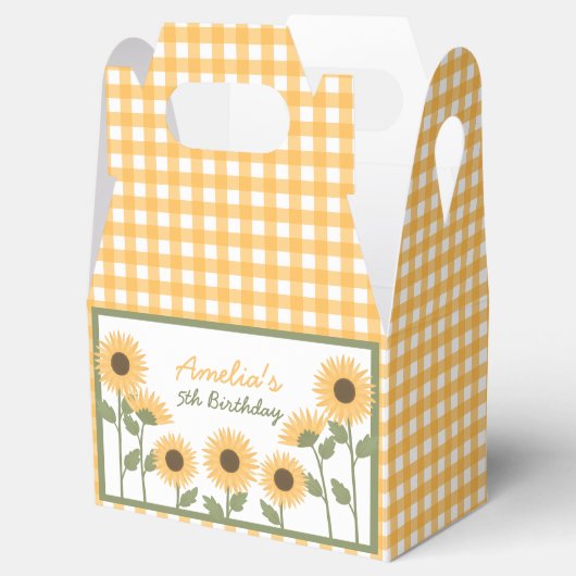 Zonnebloem Verjaardagsfeestje Favorboxen Bedankdoosjes (Geopend)