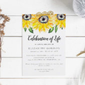 Zonnebloem Viering van de begrafenis van de begraf Kaart