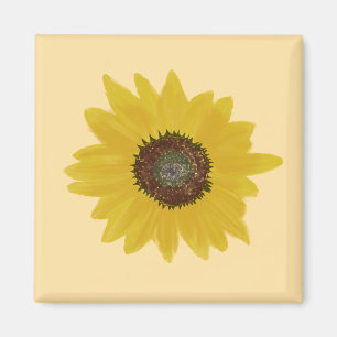 Zonnebloem Vierkante Magneet