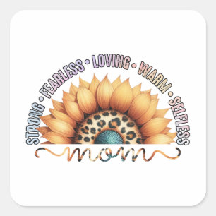 Zonnebloem Vierkante Sticker