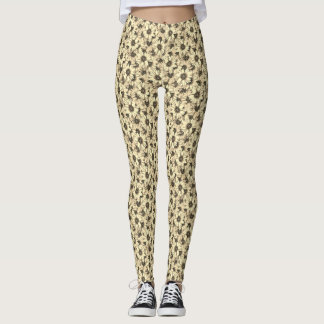 Zonnebloem Vintage Charme Sepia Tinten Leggings